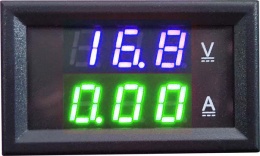 Модуль амперметр (зеленый) + вольтметр (синий) 0-100В 10А