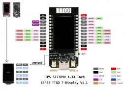 TTGO T-Display ESP32WiFi OLED1.14