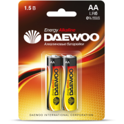 Батарейка DAEWOO ENERGY Alkaline LR6 BL2 (AA) (2шт)
