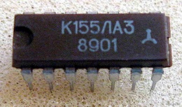 К155ЛА3, DIP-14 микросхема