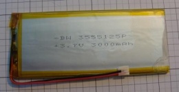 Аккумулятор Li-po 3,5*55*125мм 3000mAh