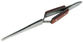 Пинцет самозажимной прямой 165мм