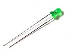 Светодиод 3мм зеленый мигающий Светодиод 3мм зеленый мигающий