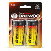 Батарейка DAEWOO ENERGY Alkaline LR20 BL2 (2шт)