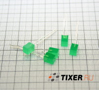 Светодиод 5×5мм квадратный зеленый Led cube Светодиод 5×5мм квадратный зеленый Led cube