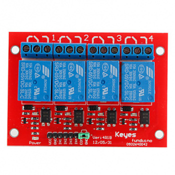 Модуль 4х канального реле 12В