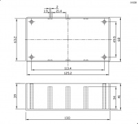 G1022B, Корпус для РЭА 130х68х44мм, пластик, черный
