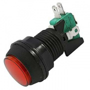 Кнопка с микропереключателем красная
