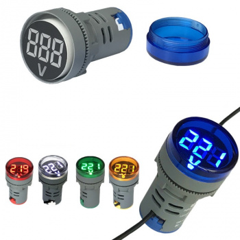 Модуль вольтметра круглый АС50-500В Красный