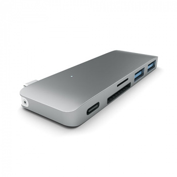 USB Hub with USB-C Charging Port Серый