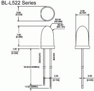 Светодиод 5мм ультрафиолетовый BL-L522VC