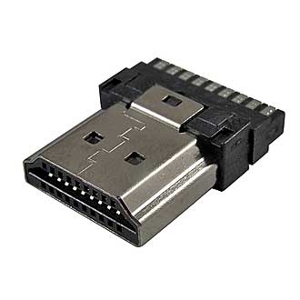 HDMI 19 конт., вилка на кабель