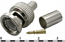 HYR-0105B (GB-105В) (BNC-7001B) (BNC-C59P), BNC штекер, RG-59, обжим