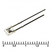 Светодиод 1x3x4мм прямоугольный красный тонкий Светодиод 1x3x4мм прямоугольный красный тонкий