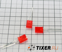 Светодиод 2x5x7мм 30mcd прямоугольный красный Светодиод 2x5x7мм 30mcd прямоугольный красный