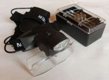 9892B, Лупа наголовная с насадками