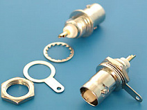 HYR-0124 (GB-124) (BNC-7031) (BNC-BJ), BNC гнездо на панель, под гайку