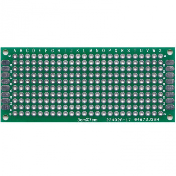 Код 209 Макетная плата 30x70 двусторонняя