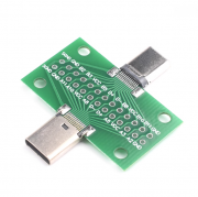 Разъем Type-C папа+мама USB3.1 с платой для распайки 24 вывода