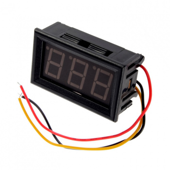 Вольтметр в корпусе 0,56" 0-100В (Синий)